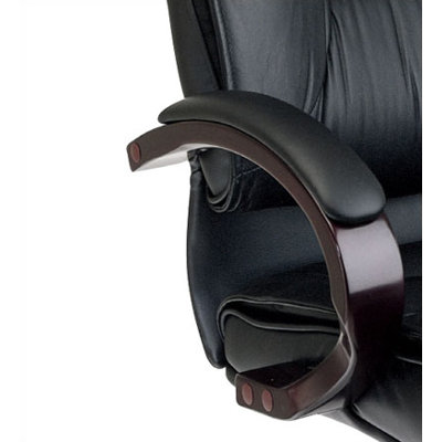 Office Star Products Leather High-Back Office Chair with Arms