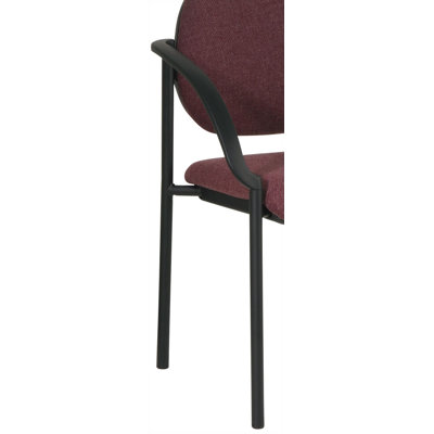 Office Star Products Stack Chair with Arms and Black Frame Quote   (special order)