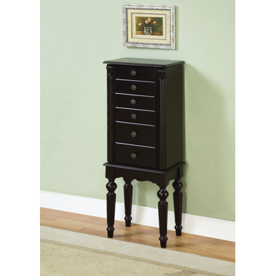 Powell Furniture Antique Black Petite Ebony Jewelry Armoire
