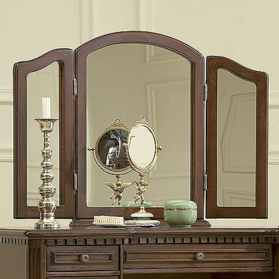 Powell Furniture 43" Warm Cherry Vanity Set