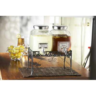 Williamsburg 1 Gallon Glass Beverage Dispenser Set