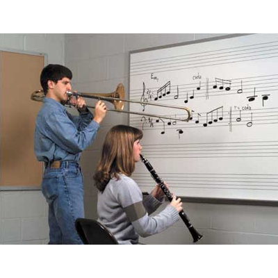 Marsh Graphics Markerboards - Music Staff Lines 4' x 12'