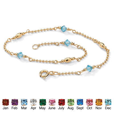 Palm Beach Jewelry Birthstone Beaded Ankle Bracelet