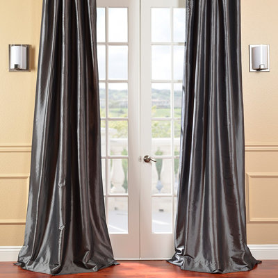 Half Price Drapes Faux Solid Taffeta Drape