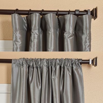 Half Price Drapes Faux Solid Taffeta Drape