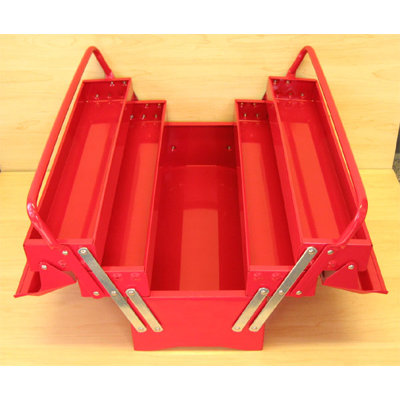 Excel Hardware 19.5" Cantilever Portable Metal Tool Box with 5 Trays
