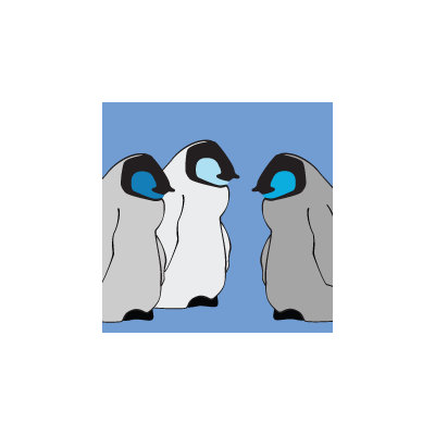 Avalisa Animal - Baby Penguins Stretched Wall Art