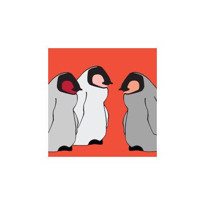 Avalisa Animal - Baby Penguins Stretched Wall Art
