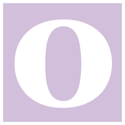 Avalisa Letter - Lower Case 'o' Stretched Wall Art