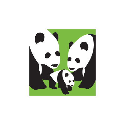 Avalisa Animal - Three Pandas Stretched Wall Art