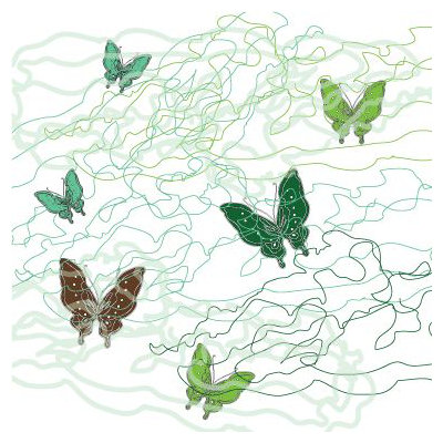 Avalisa Imagination - Butterfly Trails Stretched Wall Art