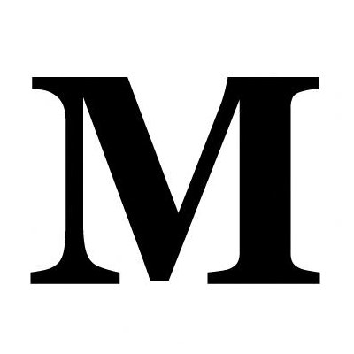 Avalisa Letter - Upper Case 'M' Stretched Wall Art