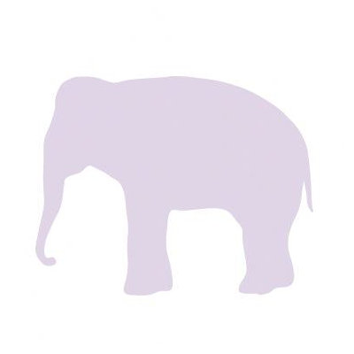 Avalisa Silhouette - Elephant Stretched Wall Art
