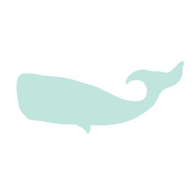 Avalisa Silhouette - Whale Stretched Wall Art