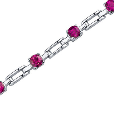 Oravo Gorgeous and Chic Round Shaped Gemstone Bracelet in Sterling Silver
