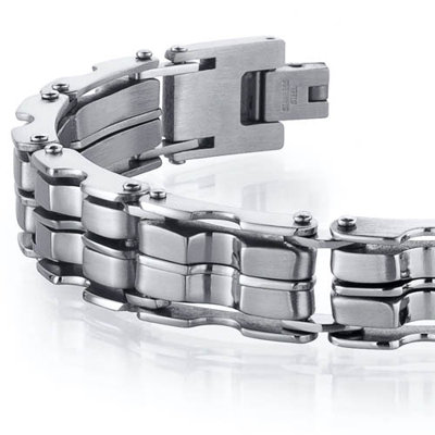 Oravo Distinguished Two Tone Stainless Steel Mens  Link Bracelet