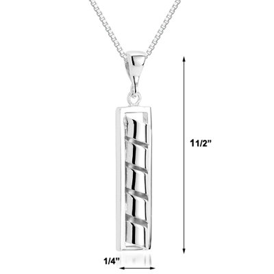 Oravo Unique Design Pendant Necklace in Sterling Silver