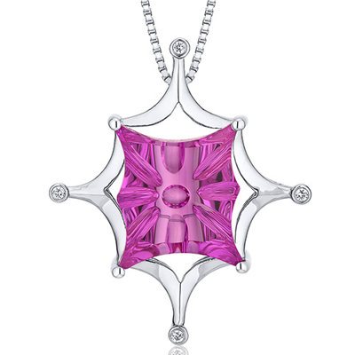 Oravo Butterfly Cut Gemstone Buff Top Large Pendant