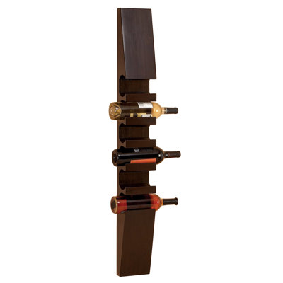 Contemporary 6 Bottle Wall Mounted Wine Rack