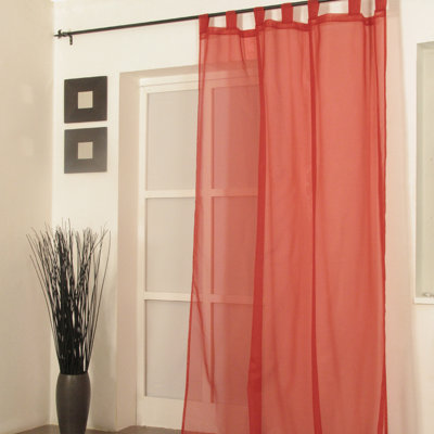 Loescher Ardison Genuine Voile Tab Top Curtain