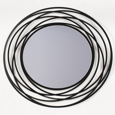 Fluent Round Metal Wall Mirror