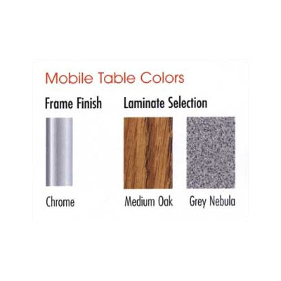 Virco 48" Round Mobile ContourFold Table with T-mold Edge