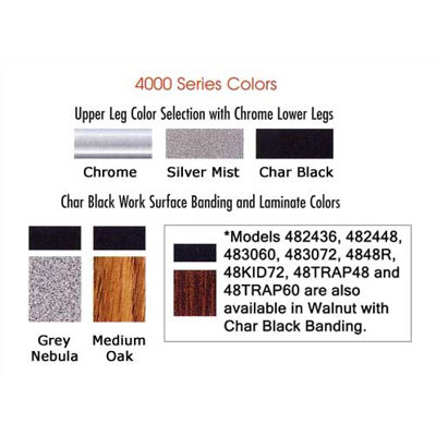 Virco 4000 Series Activity Table with Fully Chrome Legs (30" x 48")