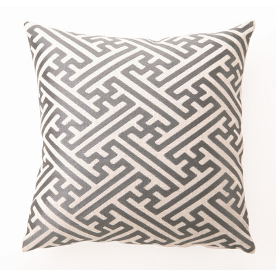 D.L. Rhein Cross Hatch Down-Filled Embroidered Pillow