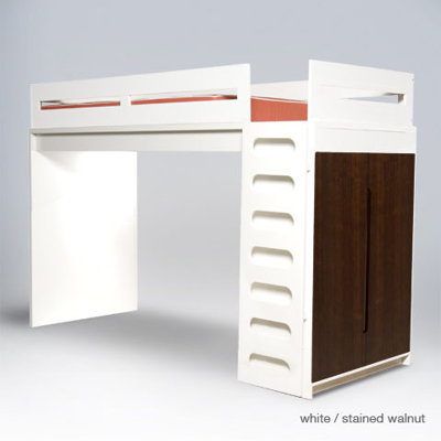 ducduc Alex Twin Loft Bed with Built-In Ladder
