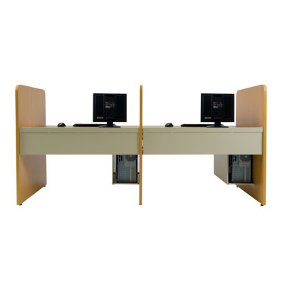 Balt Teak H Carrel Study Desk