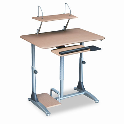 Balt Ergo Sit/Stand Workstation, 41w x 29d x 29-39h, Teak Laminate Top (Box Two)