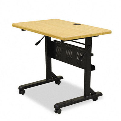 Balt Flipper Training Table, Rectangular, 36w x 24d x 29-1/2h, Teak                                                               