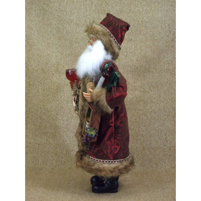 Karen Didion Originals Crakewood Wine and Friends Santa Claus Figurine