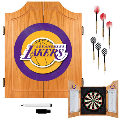 Trademark Global NBA Wood Dart Cabinet Set