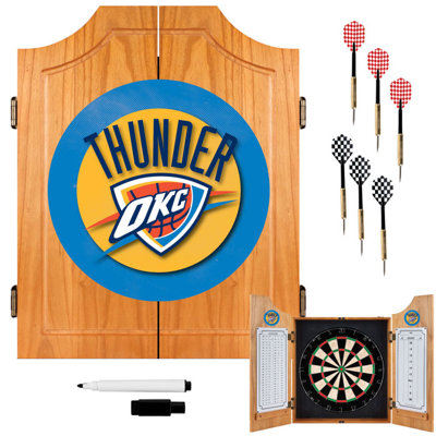 Trademark Global NBA Wood Dart Cabinet Set