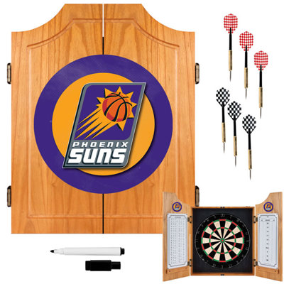 Trademark Global NBA Wood Dart Cabinet Set