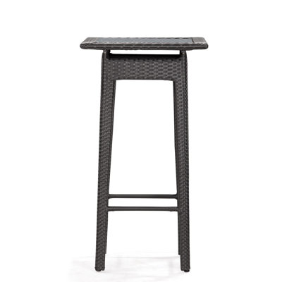 dCOR design Railay Outdoor Pub Table Set in Dark Brown