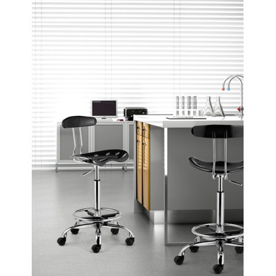 dCOR design Mid-Back Height Adjustable Drafters Office Chair