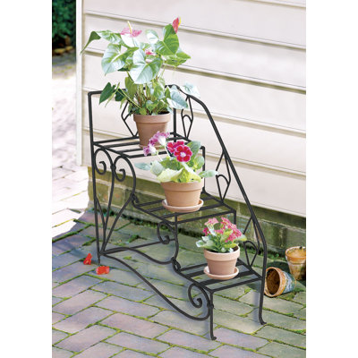 ACHLA Peacock Steps Left Planter Holder