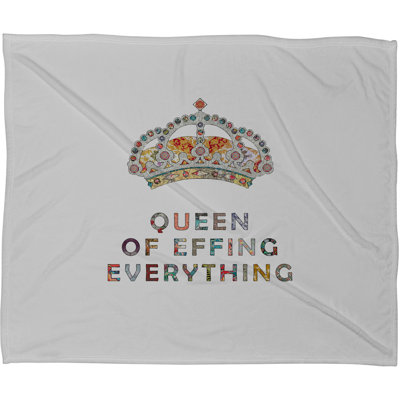 DENY Designs Bianca Green Her Daily Motivation Fleece Throw Blanket