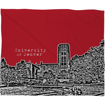 DENY Designs Bird Ave University of Denver Fleece Throw Blanket
