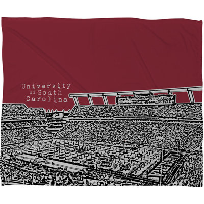 DENY Designs Bird Ave University of South Carolina Dark Fleece Throw Blanket