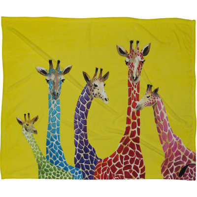 DENY Designs Clara Nilles Jellybean Giraffes Fleece Throw Blanket