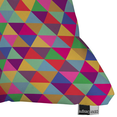 DENY Designs Bianca Green Polyester In Love with Triangles Indoor/Outdoor Throw Pillow