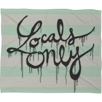 DENY Designs Wesley Bird Locals Only Fleece Throw Blanket