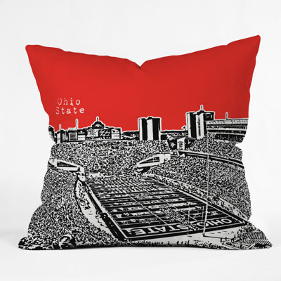 DENY Designs Bird Ave Ohio State Buckeyes Throw Pillow