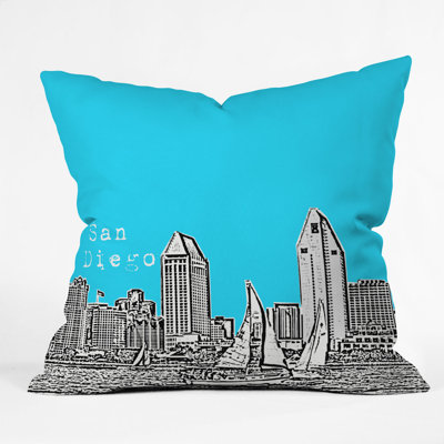 DENY Designs Bird Ave Polyester San Diego Indoor/Outdoor Throw Pillow