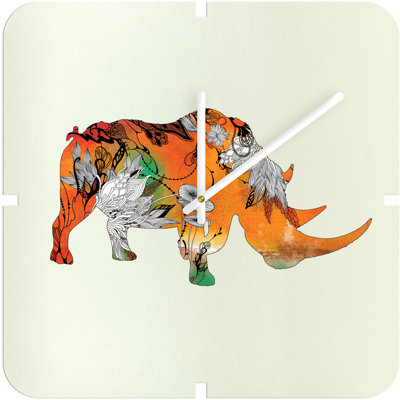DENY Designs Iveta Abolina Rhino Custom Clock