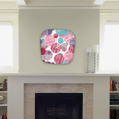 DENY Designs Rachael Taylor Textured Geo Modern Clock