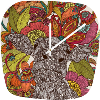 DENY Designs Valentina Ramos Arabella and The Flowers Modern Clock